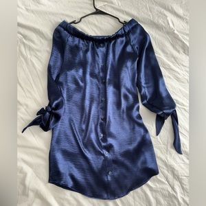 Off shoulder silky dress
